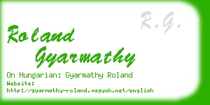 roland gyarmathy business card